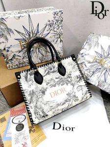 DIOR* *BRAIDED CELESTIAL PRINT HANDBAG WITH WHIPST