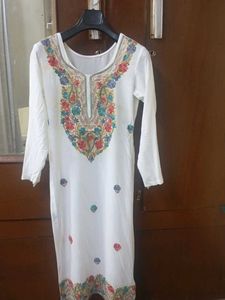 White Embroidered Kurta