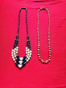 Set of 2 Pearls Beaded Necklaces✨🤍