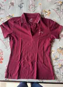 Burgundy Polo Top
