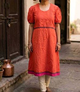 Red Puff Sleeve Dress