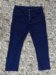 Classic Blue Button-Fly Jeans