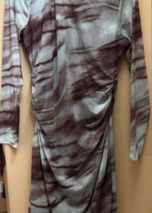 Zudio Ruched Long Sleeve Dress