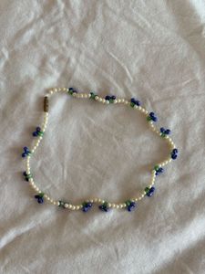 Blueberry beaded  Necklace