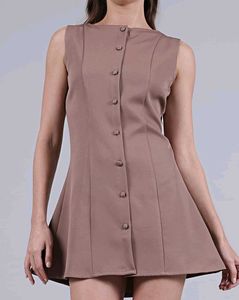 shein Chic Button-Up Sleeveless Dress