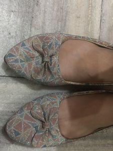 Sparkly Geometric Ballet Flats