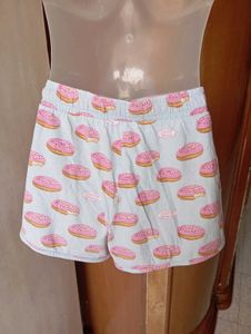 Cute Donut Print Pajama Shorts