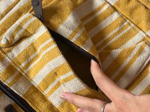 Maisha by Esha Striped Canvas Backpack