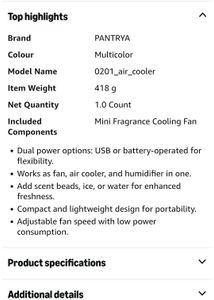 Portable Dual Bladeless Mini Air Conditioner