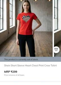 Red Heart Graphic T-Shirt from shein
