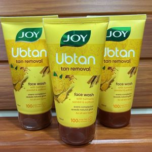Combo of 3 JOY Ubtan Tan Removal Face Wash