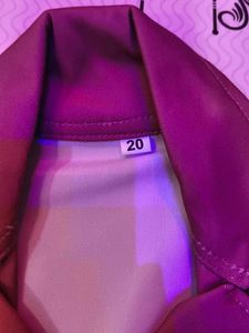 inner is not available Girls Rust Pink Party Wear