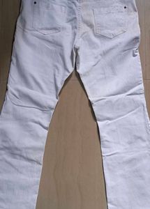 Women's White Flare Jeans