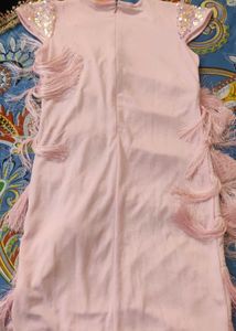 Sparkling Pink Fringe Dress