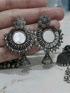 oxidised Jhumka Earrings 2ps for 200 only