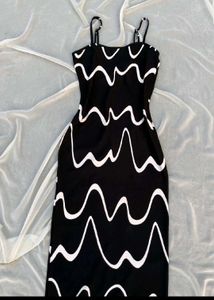 Wavy Print Slip On Newme Dress