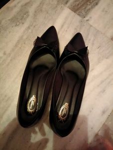 Elegant Black Bow Heels