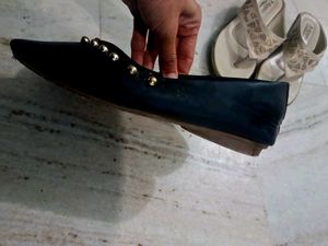 off white heels and black belly