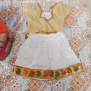Elegant Silk Skirt &amp; Blouse Set