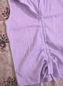 zudio Cute Lavender Ruched Top💟🌟