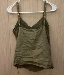 Embellished Spaghetti Strap Camisole Top