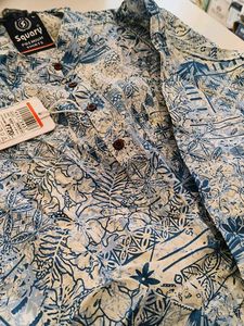 Men’s Premium Floral Printed Kurta Style Shirt