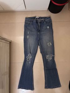 Distressed Flared Jeans