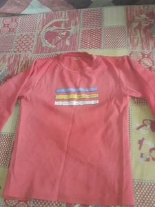 Coral Long Sleeve Graphic T-Shirt