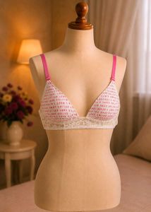 🇳🇿💫💗Cute Pink Love Print Bra