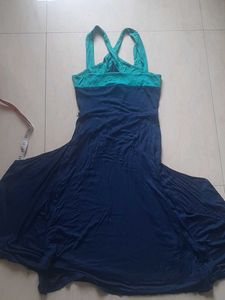 Stylish Two-Tone Maxi Dress