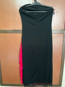 Chic Black &amp; Red Strapless Dress