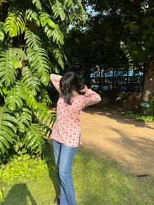 Pink Elephant Print Kurta