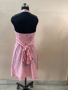 Pink Halter Neck Mini Dress