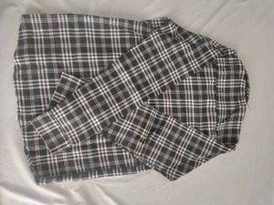 Stylish Plaid Shirt Duo: Blue Short Sleeve &amp; Black