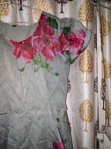 Elegant Floral Print Gown