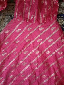 Elegant Pink Anarkali Dress