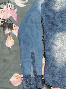 GENESIS DENIM PRINTED T SHIRT BLUE