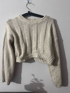 Cozy Cropped Knit Sweater