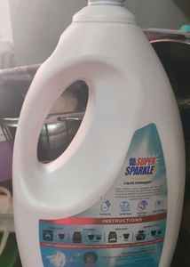 Super Sparkle Liquid Detergent empty bottle