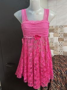 Beautiful Pink Lace Dress