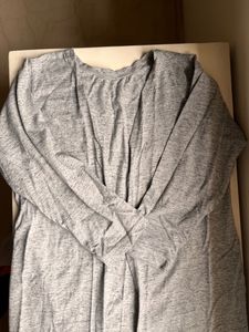 Gray Long Cardigan