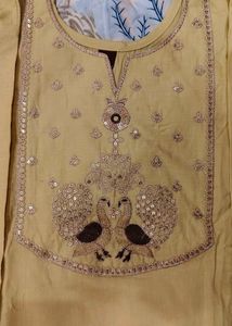 Yellow Kurta Set with Printed Dupatta
