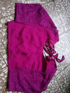 Magenta Lace Blouse