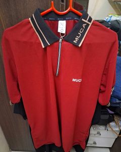 Maroon MUCA Polo T-Shirt