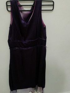 Purple Ombre V-Neck Dress