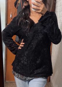 Elegant Black Lace Top