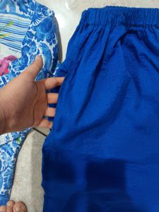 Beautiful pocket trouser kurta set with dupatta