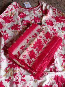Floral Cotton Nighty with Long Sleeves