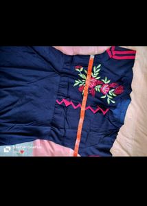 Navy Blue Gawn Kurti