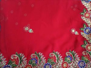 #Ethnic Red new♥️Saree without price tag